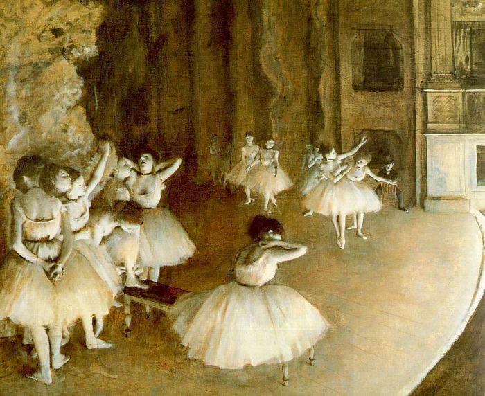 Edgar Degas Ballet Rehearsal on Stage China oil painting art